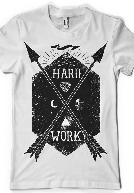 

Футболка унисекс NoBrand CM Hard Work белая L, Белый, CM Hard Work