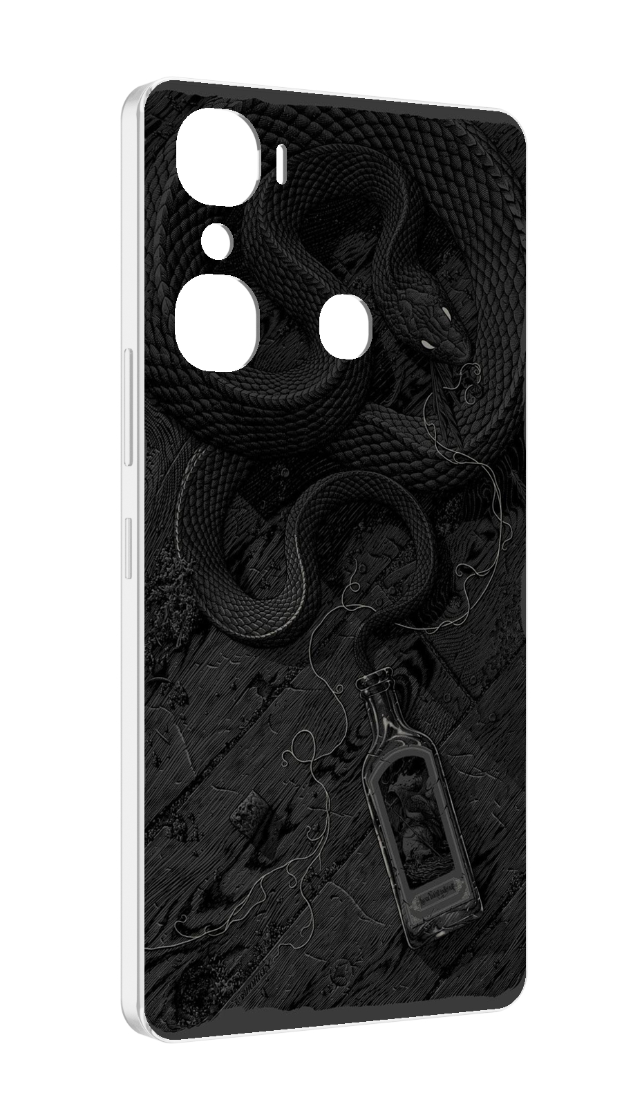 

Чехол MyPads змея с бутылкой для Infinix Hot 12 Pro, Прозрачный, Tocco