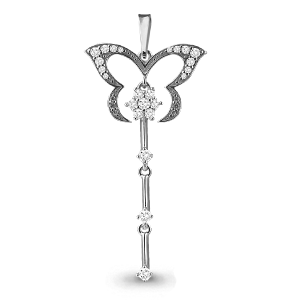 

Подвеска из серебра с фианитом Aquamarine 23289А_925_р, 23289А_925_р