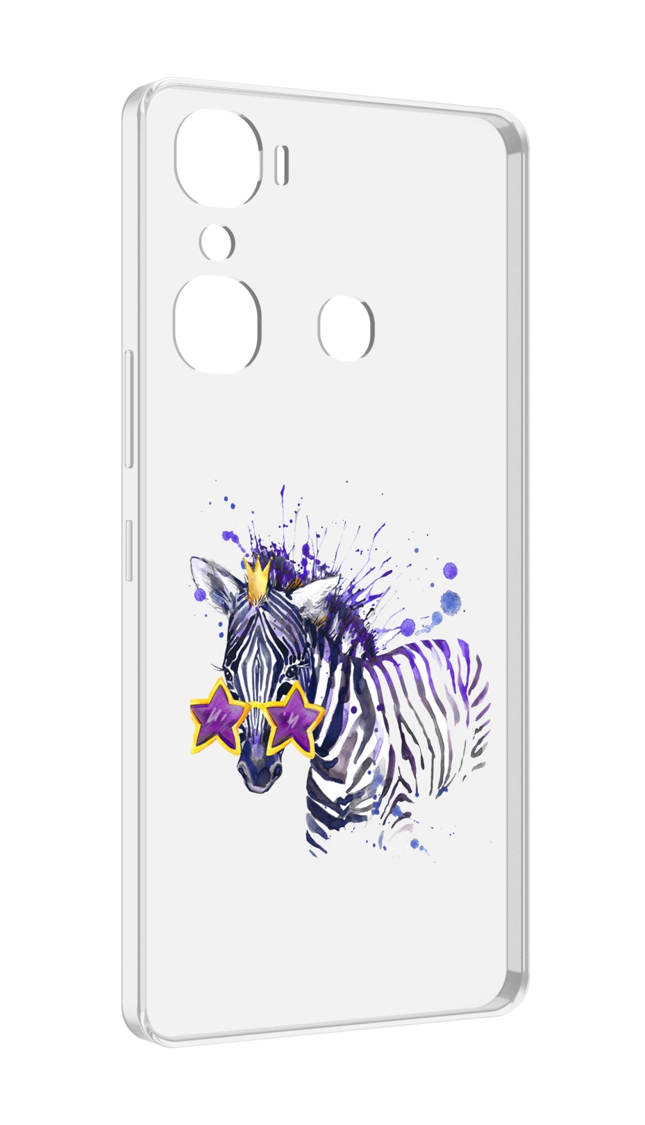 

Чехол MyPads акварельная зебра для Infinix Hot 12 Pro, Прозрачный, Tocco