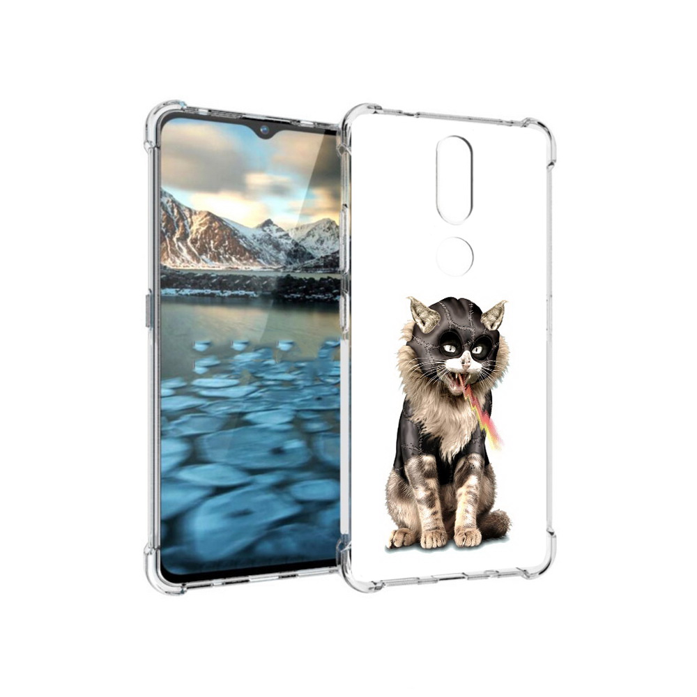 

Чехол MyPads Tocco для Nokia 2.4 дьяволский кот (PT227049.107.341), Прозрачный, Tocco