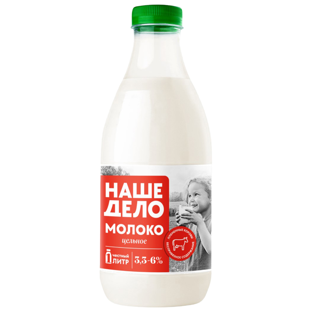 

Молоко 3,3 - 6% пастеризованное 1 л Наше дело цельное