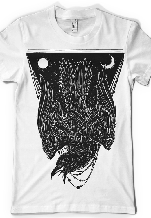

Футболка унисекс NoBrand CM Crow белая XXL, Белый, CM Crow
