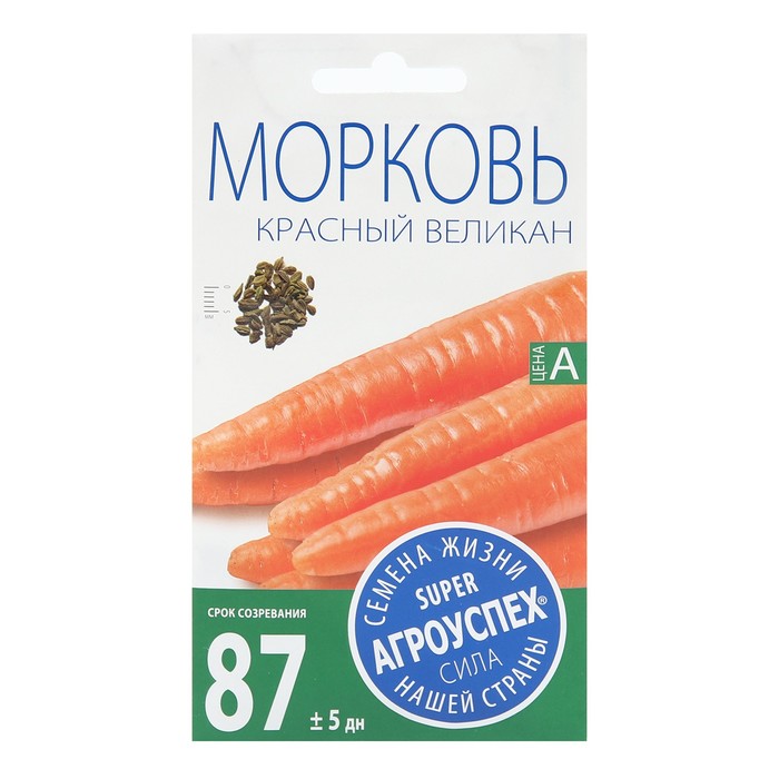 

Семена Морковь Красный великан, 2 гр