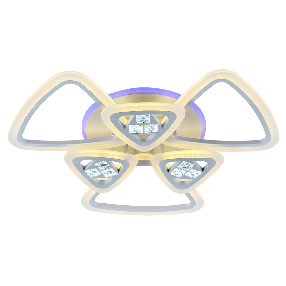 фото Светодиодная люстра profit light 18028/6 b wht 144w+8w rgb