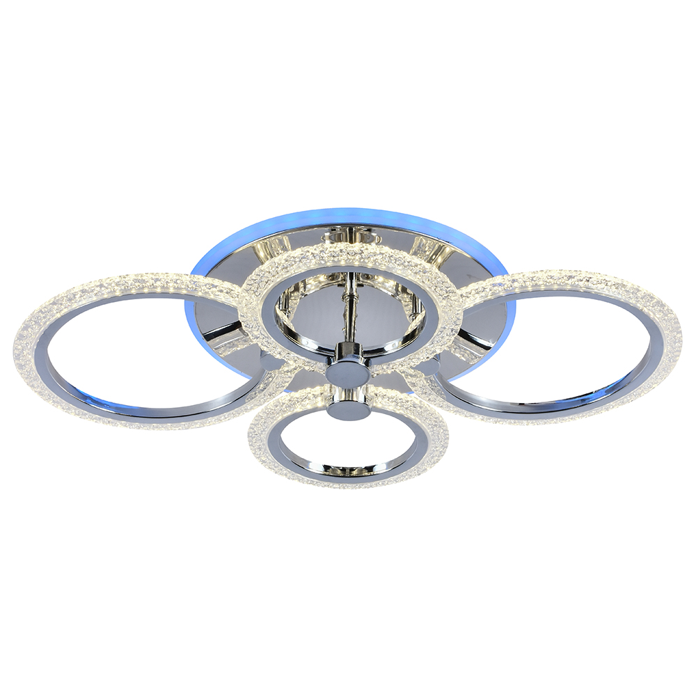 фото Светодиодная люстра profit light 8003/4 chr 76w+8w rgb