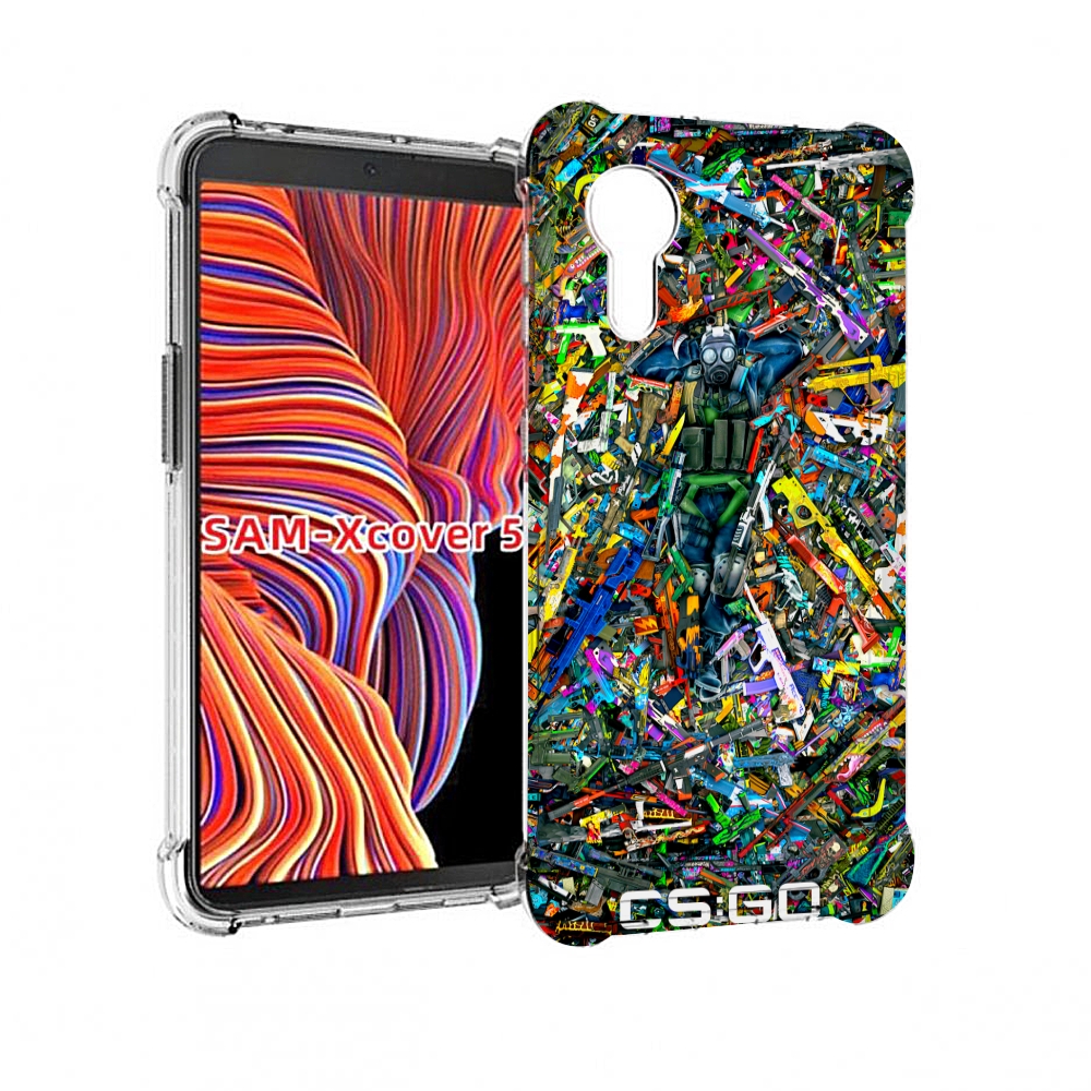 

Чехол MyPads CS GO guns skins мужской для Samsung Galaxy Xcover 5, Прозрачный, Tocco