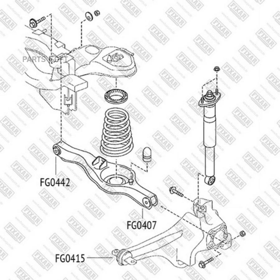 

Сайлентблок рычага подвески Ford C-MAX II/Focus III 10>19 Mazda CX-7 06>14 FIXAR FG0407