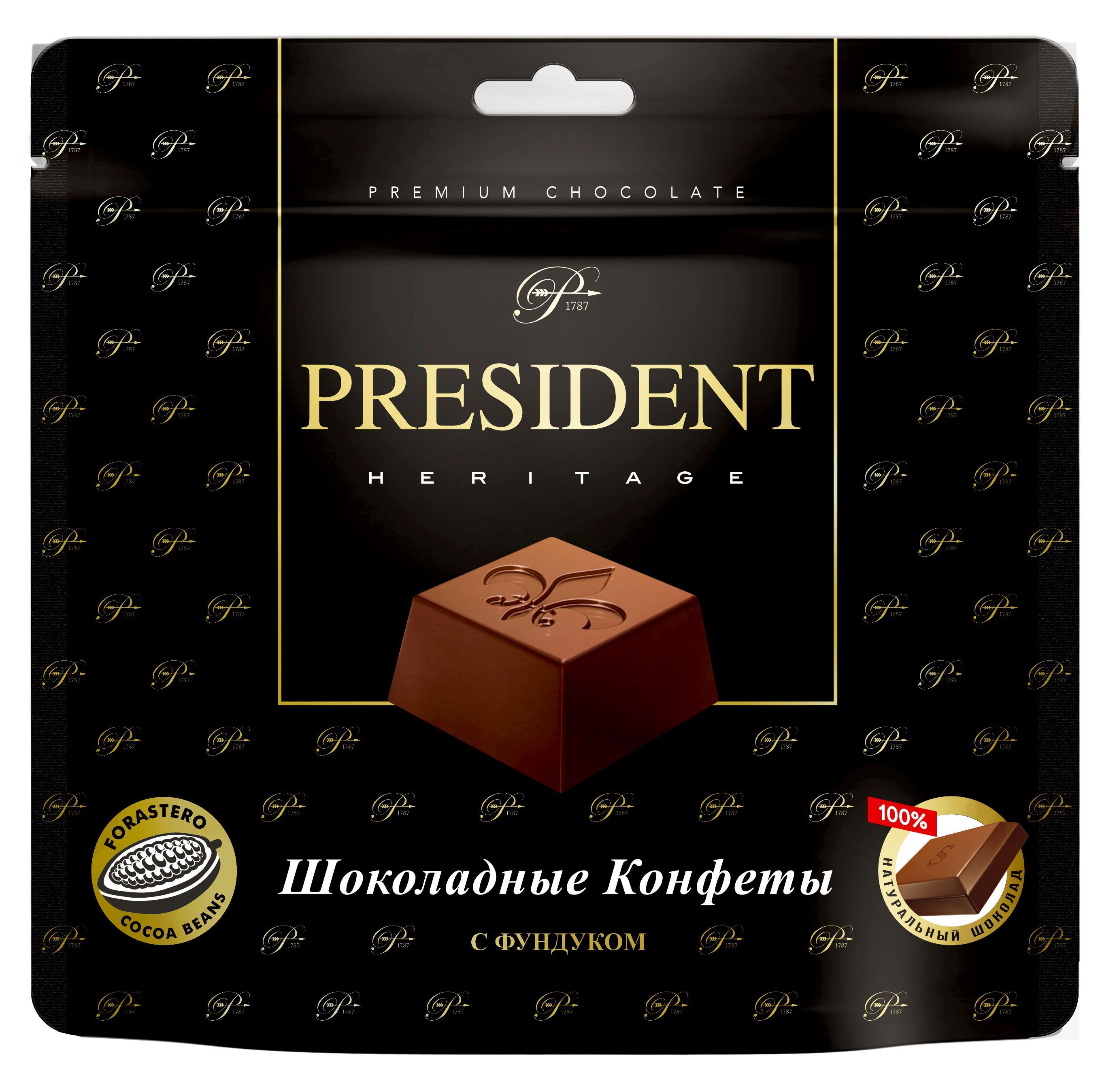 

Конфеты шоколадные President Heritage с фундуком 110 г