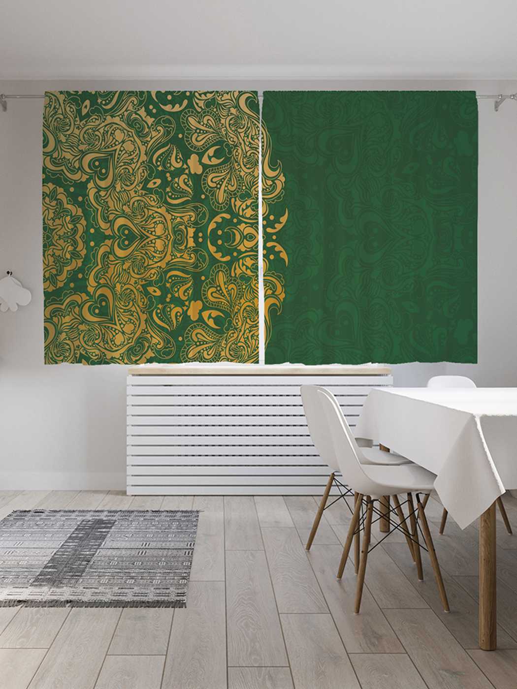 

Классические шторы JoyArty "Качественный узор", серия Oxford DeLux, 2 полотна 145x180 см, Качественный узор