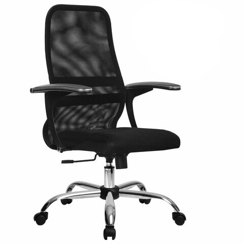 Кресло компьютерное SU-C-8/подл.158/осн.003 Черный