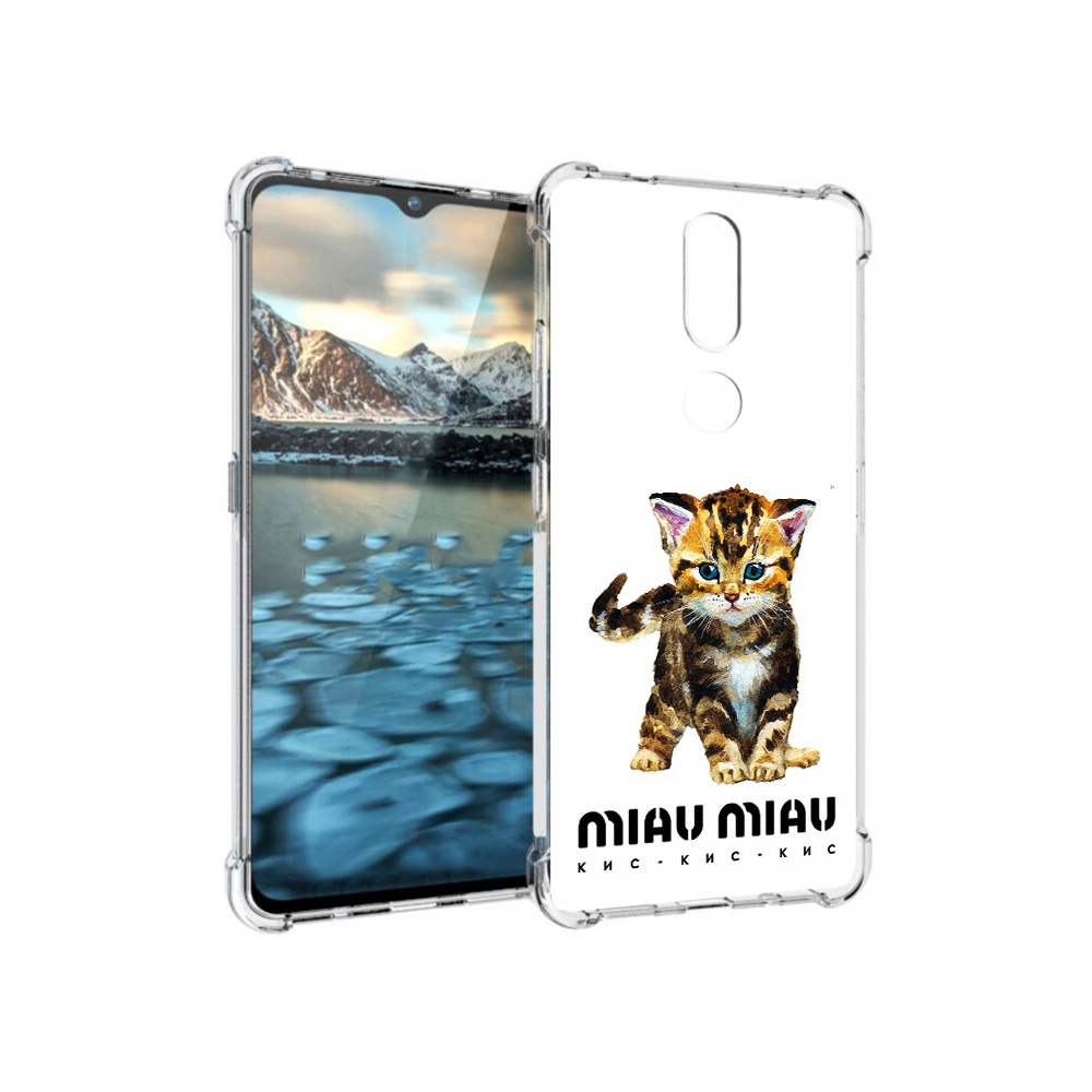 

Чехол MyPads Tocco для Nokia 2.4 Бренд miau miau (PT227049.107.34), Прозрачный, Tocco