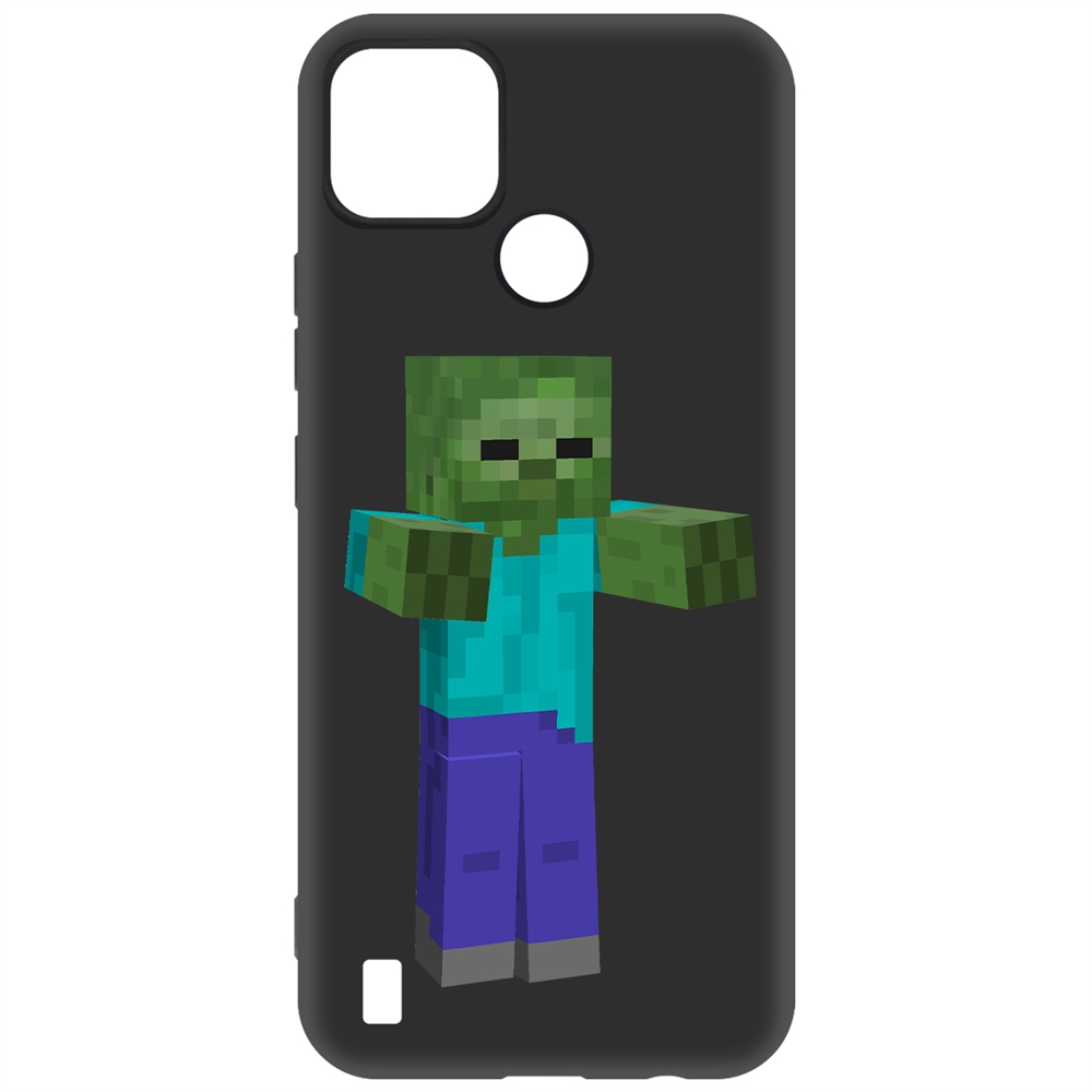 Чехол-накладка Krutoff Soft Case Minecraft-Гигант для Realme C21Y черный