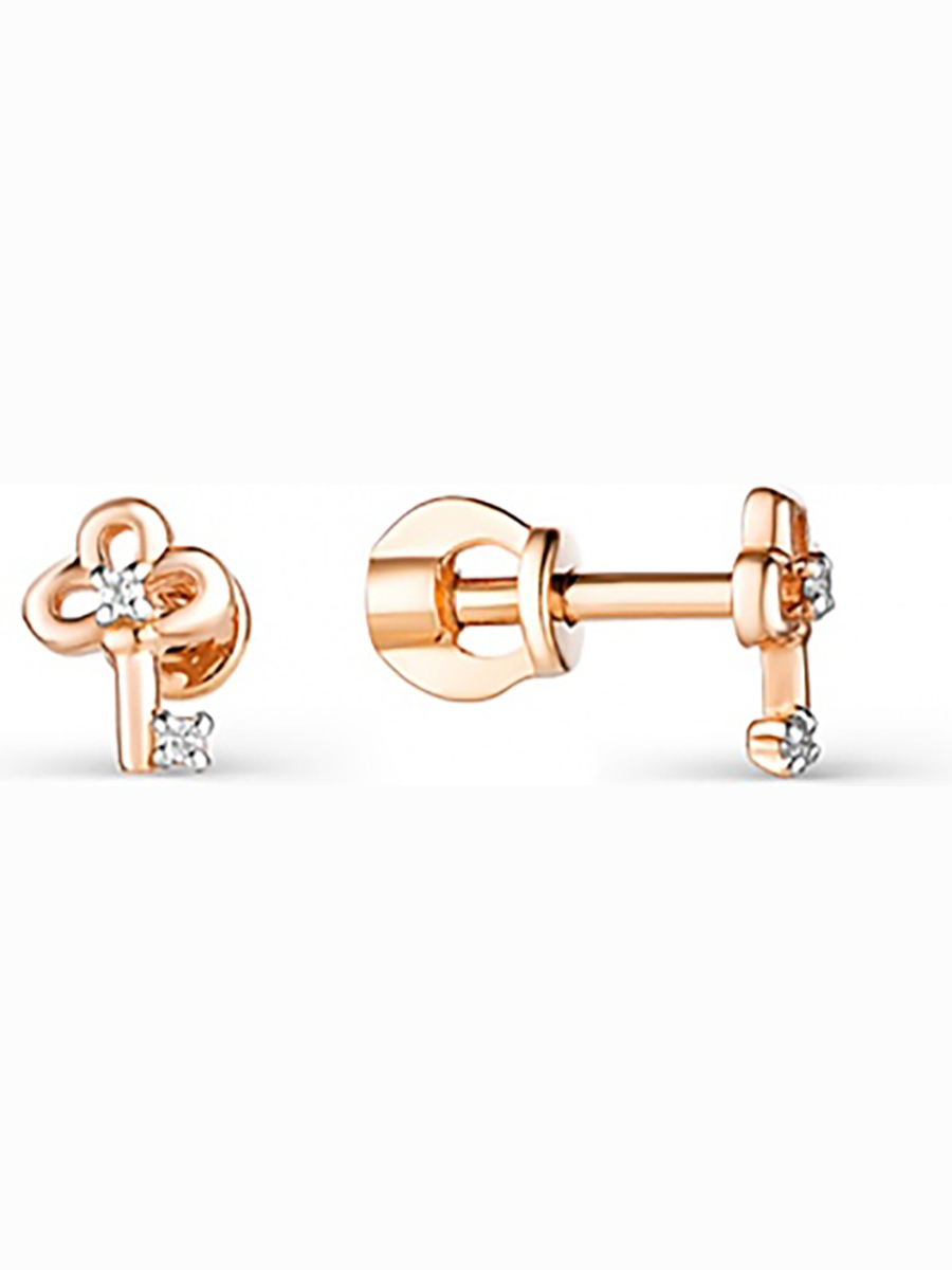 

Серьги с 4 фианитами из серебра с позолотой Вероника С639-1300, С639-1300