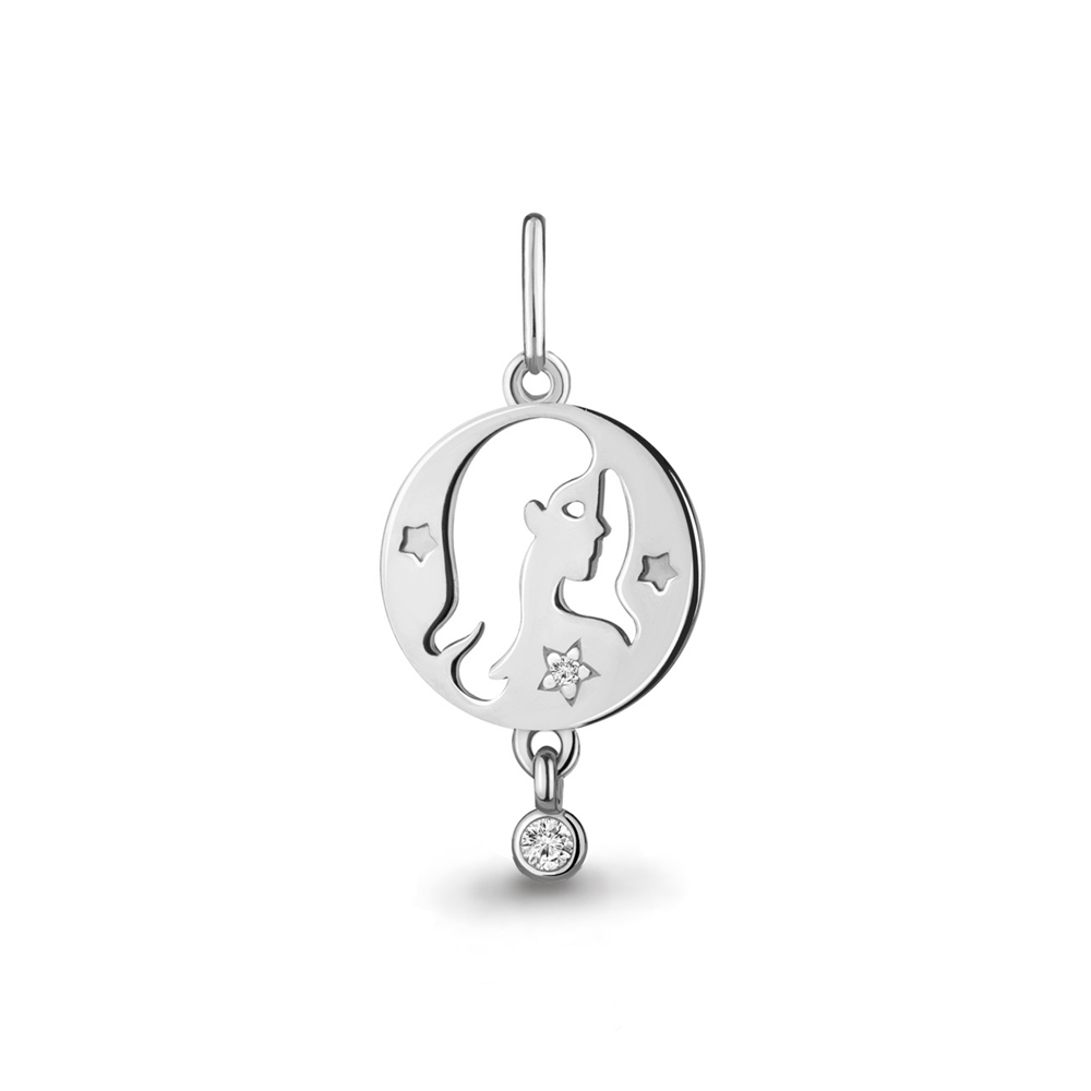 

Подвеска из серебра с фианитом Aquamarine 23195А_925_р, 23195А_925_р