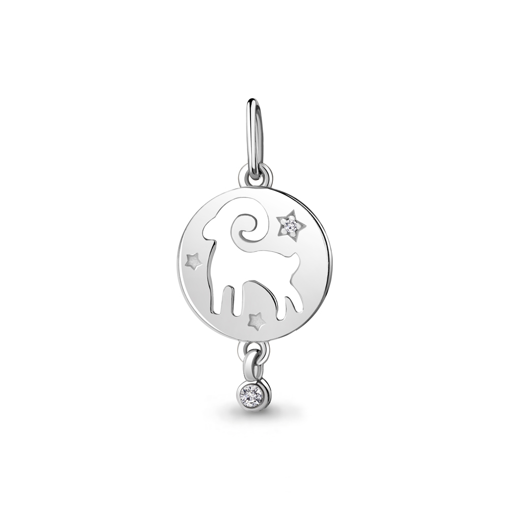 

Подвеска из серебра с фианитом Aquamarine 23190А_925_р, 23190А_925_р