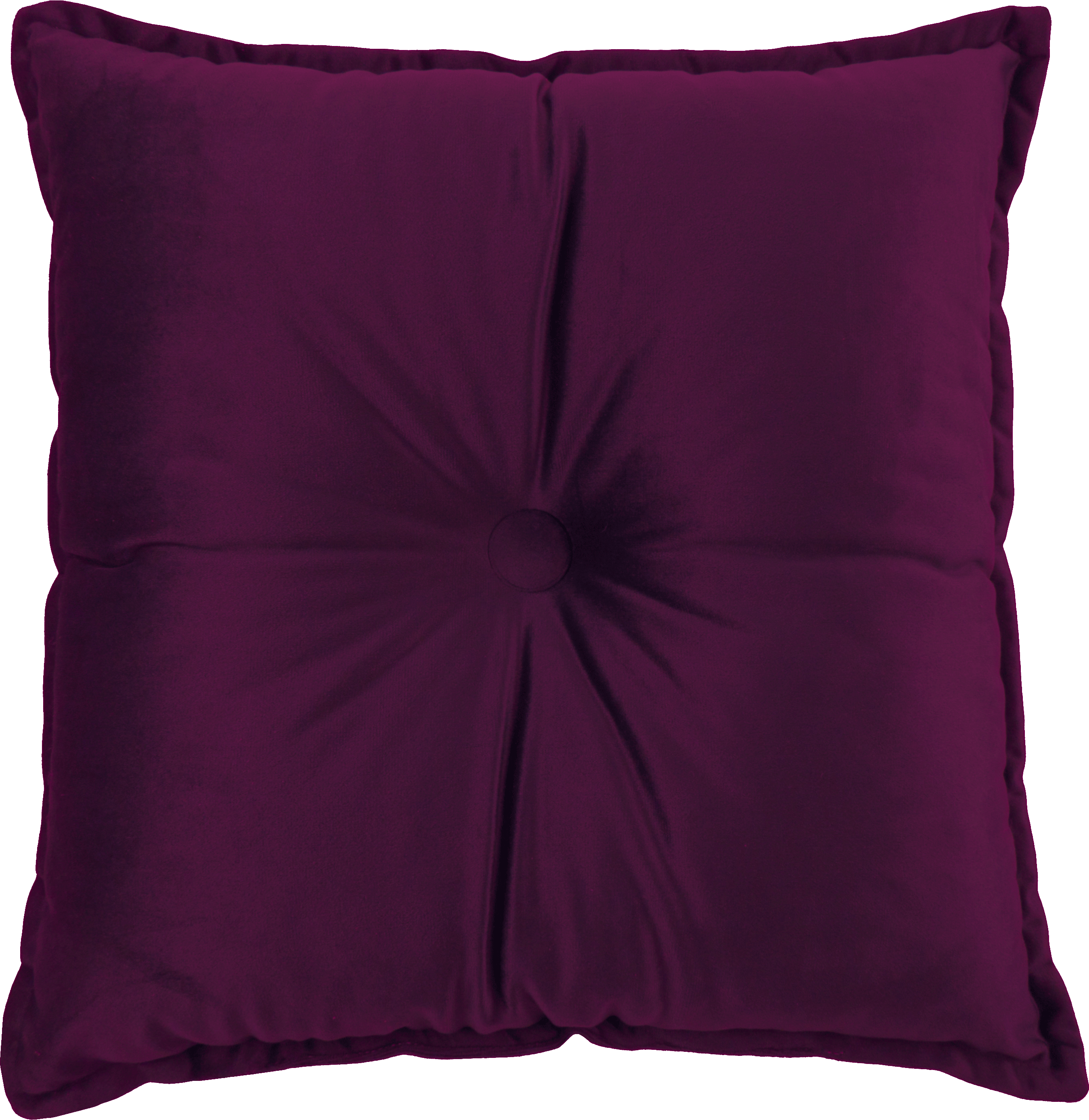 Декоративная подушка Linen Way 4х43 с пуговицей из бархата пурпурный