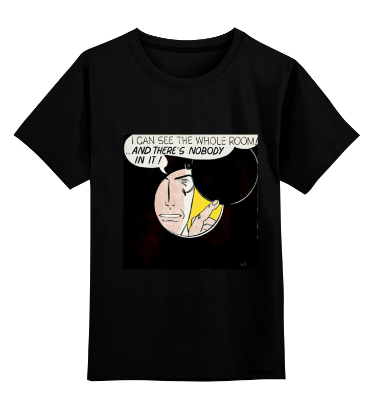 

Детская футболка Printio Pop-art. i can see the whole room цв.черный р.128, 0000000783503