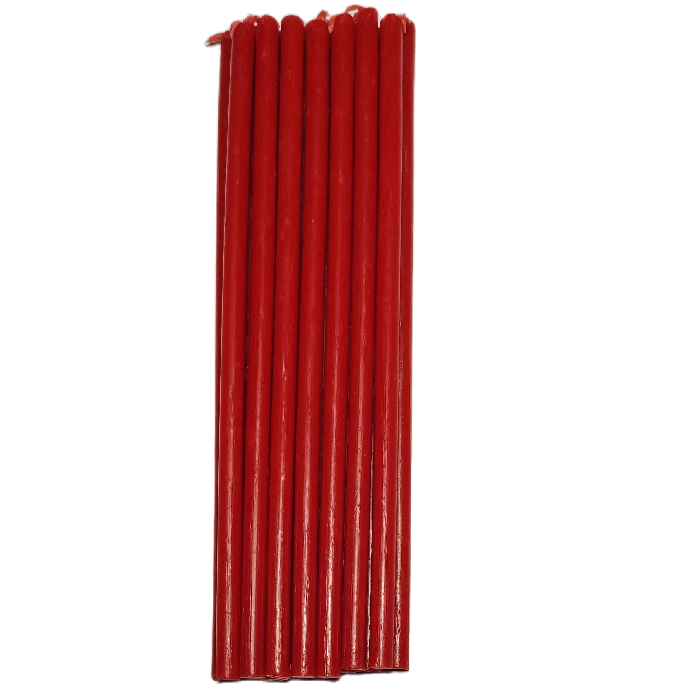 Свеча восковая красная 16,5 см диаметр 5,7 мм, комплект из 15 шт., 7770221-100-52-СК