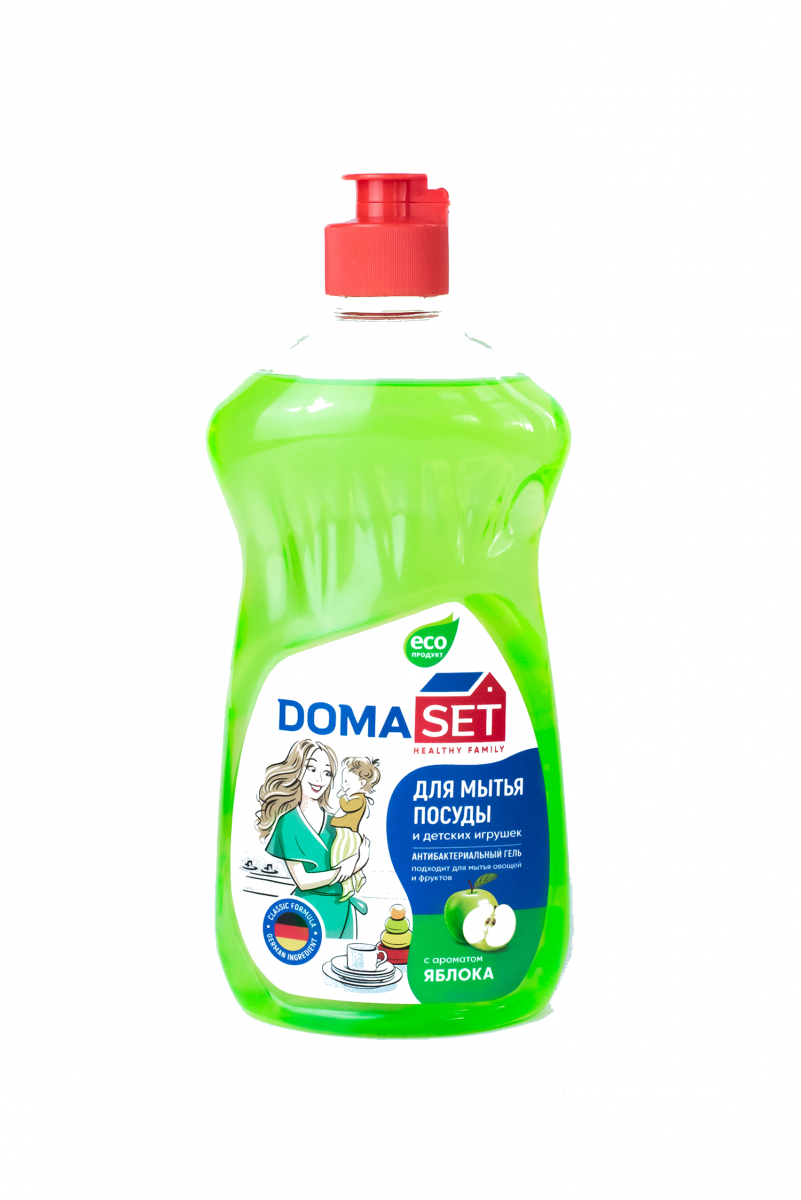 

Гель для посуды зеленое яблоко DOMASET healthy family 450мл