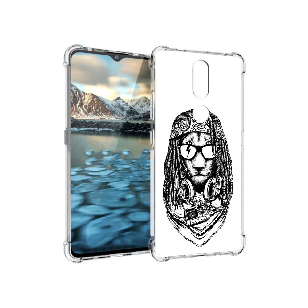 

Чехол MyPads Tocco для Nokia 2.4 дреды льва (PT227049.107.338), Прозрачный, Tocco