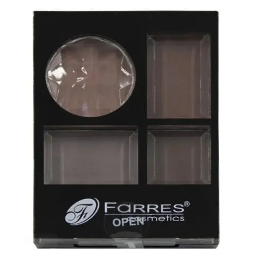Тени для век 4-х цветные Farres cosmetics 1011А №1 кофе матовые