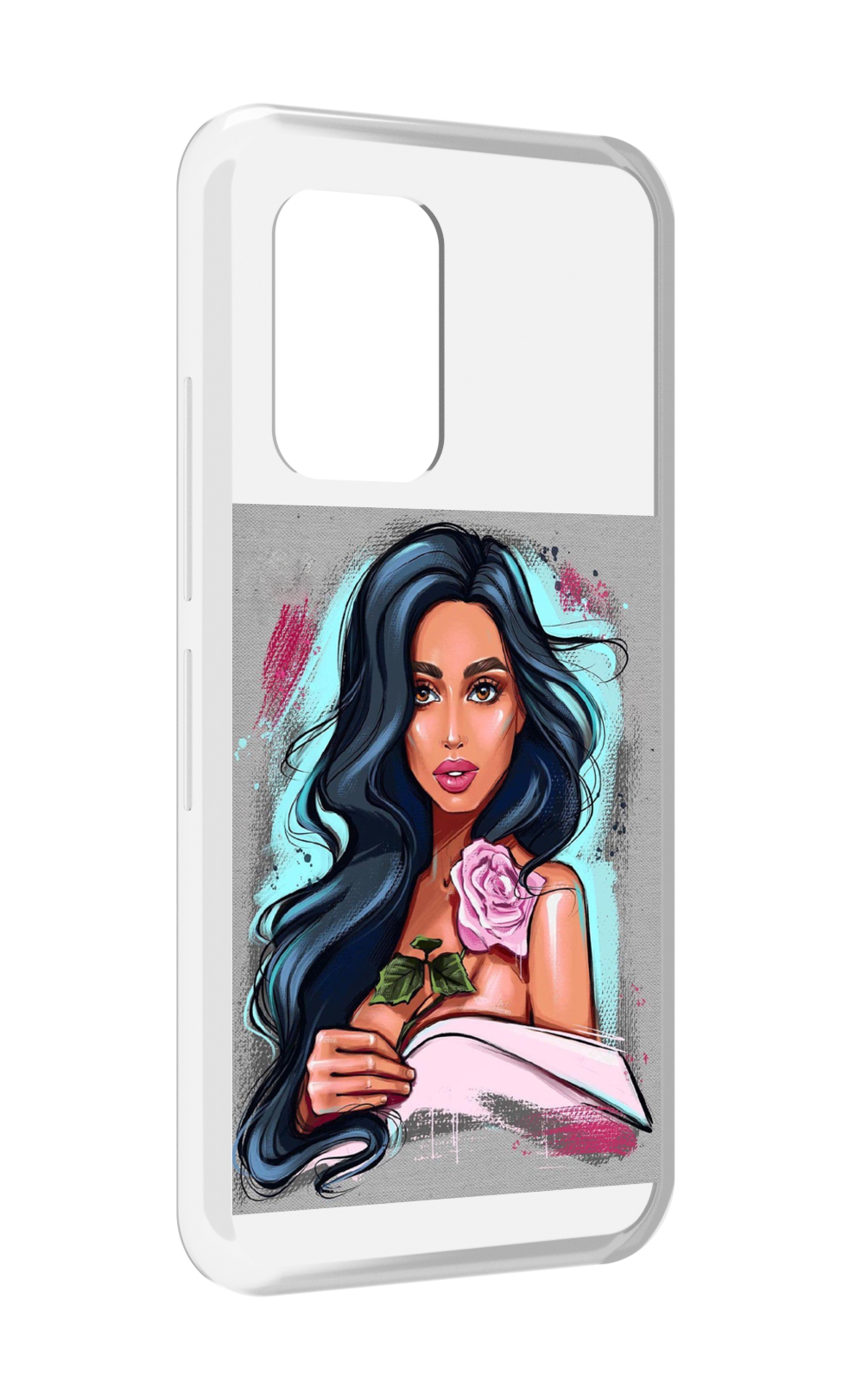 

Чехол MyPads Девушка-с-розовой-розочкой женский для UMIDIGI Bison GT, Прозрачный, Tocco