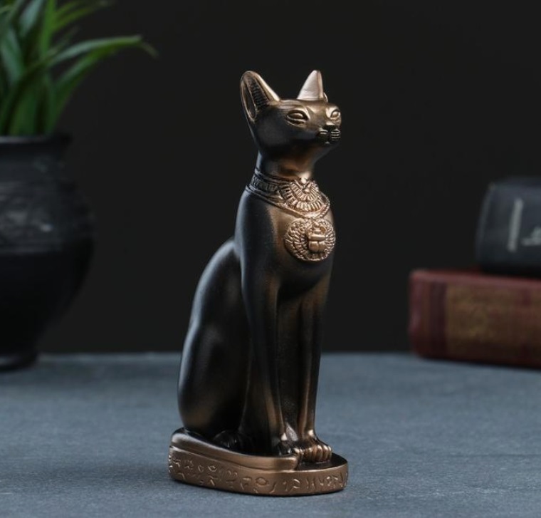 

Фигура "Кошка египетская" 13х7см, бронза / мраморная крошка, Бронзовый