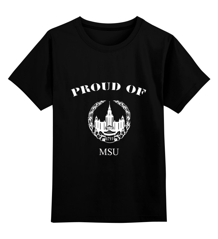 

Детская футболка Printio Proud of msu цв.черный р.128, 0000000781820
