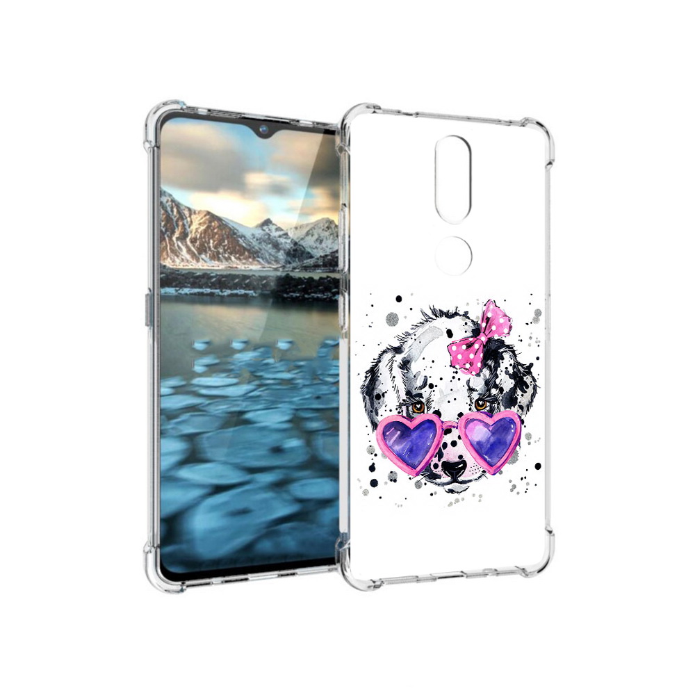 

Чехол MyPads Tocco для Nokia 2.4 долматинец в очках (PT227049.107.337), Прозрачный, Tocco