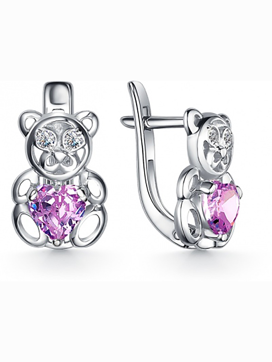 

Серьги Мишки с 6 фианитами из серебра Вероника С630-540М2, С630-540М2