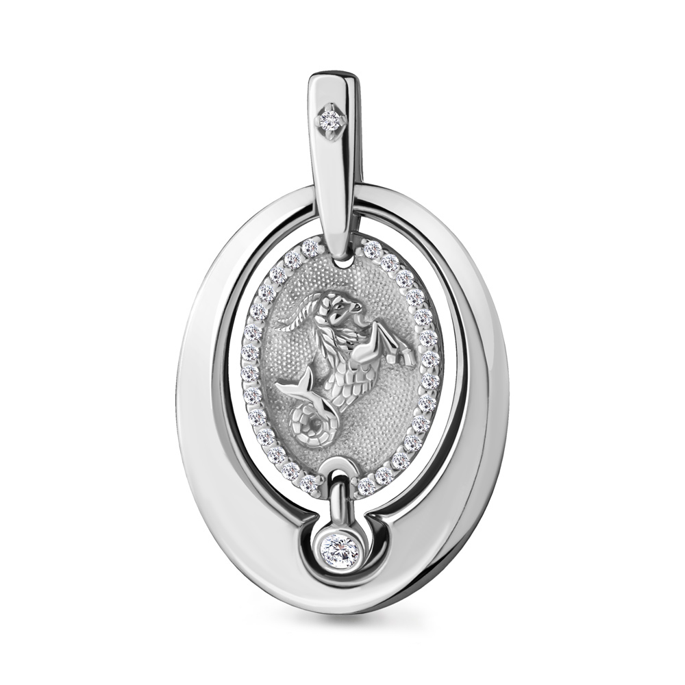 

Подвеска из серебра с фианитом Aquamarine 23143А_925_р, 23143А_925_р