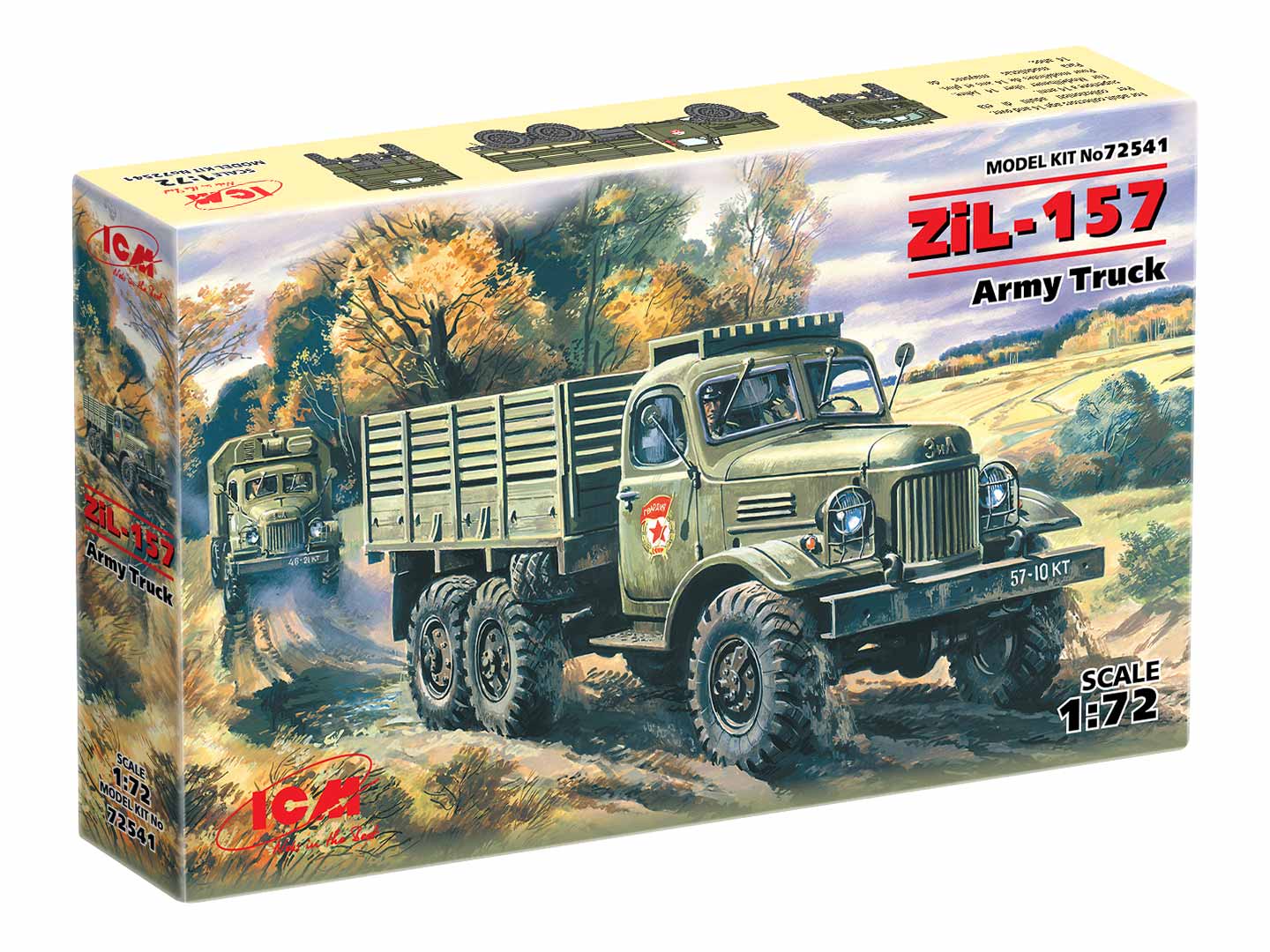 

Сборная модель ICM 1/72 З&Л-157 армейский грузовой автомобиль 72541