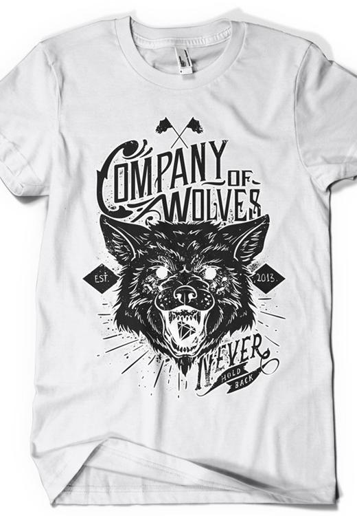 

Футболка унисекс NoBrand CM Company of wolves белая XXL, Белый, CM Company of wolves