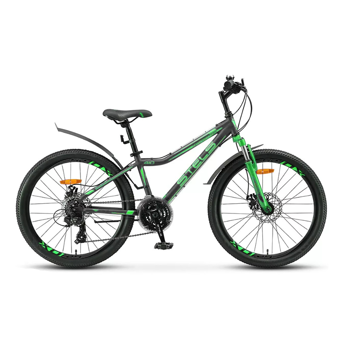 фото Велосипед stels navigator 410 md 24 21-sp v010 2019 13" черный/зеленый