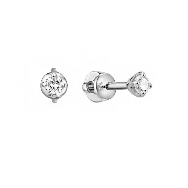 

Серьги из белого золота Golden Eagle 009802-3101, фианит, 009802-3101