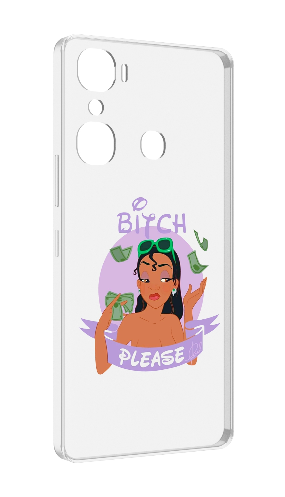 

Чехол MyPads деньги-пожалуйста женский для Infinix Hot 12 Pro, Прозрачный, Tocco