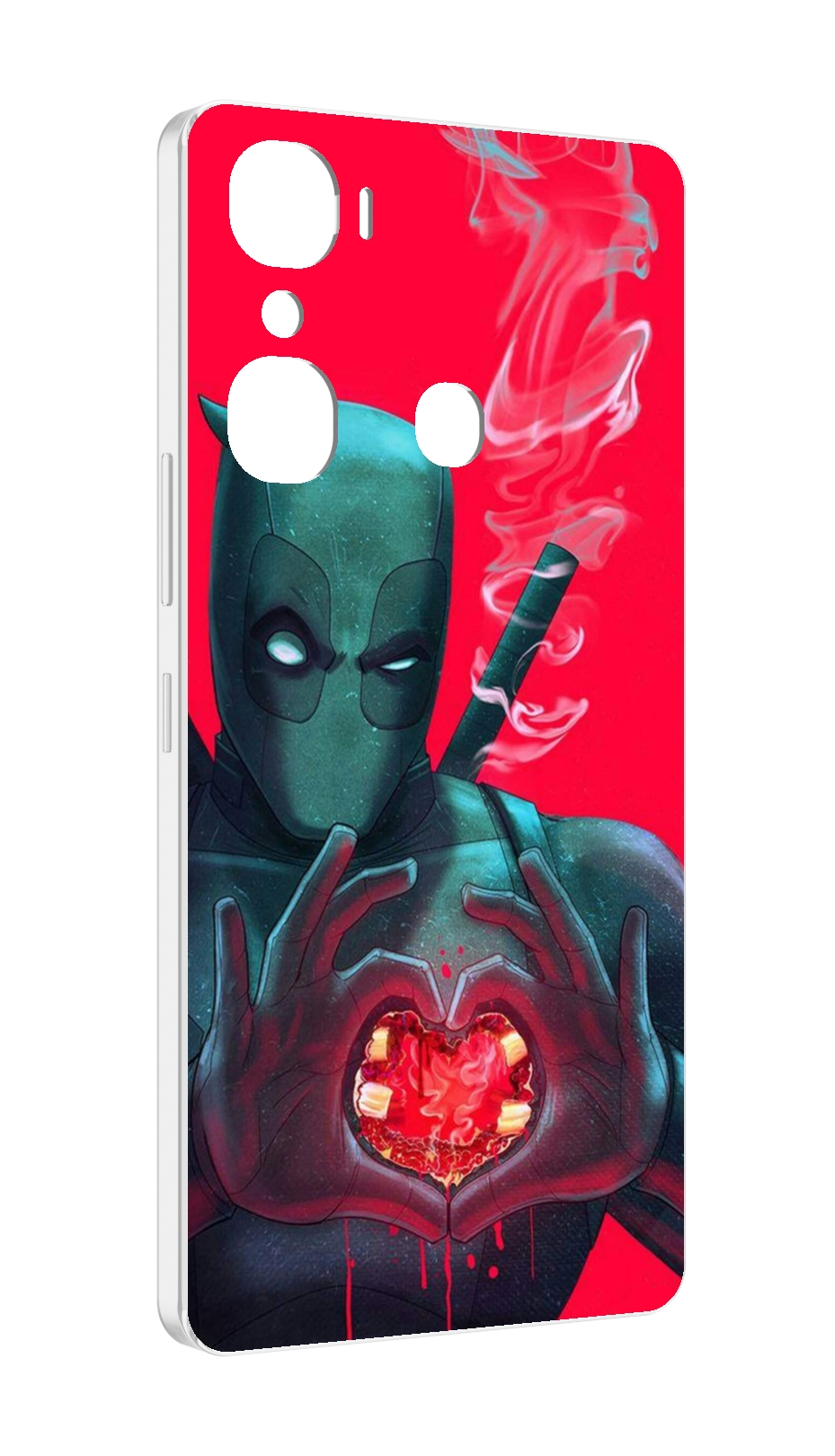 

Чехол MyPads дедпул-в-сердце для Infinix Hot 12 Pro, Прозрачный, Tocco