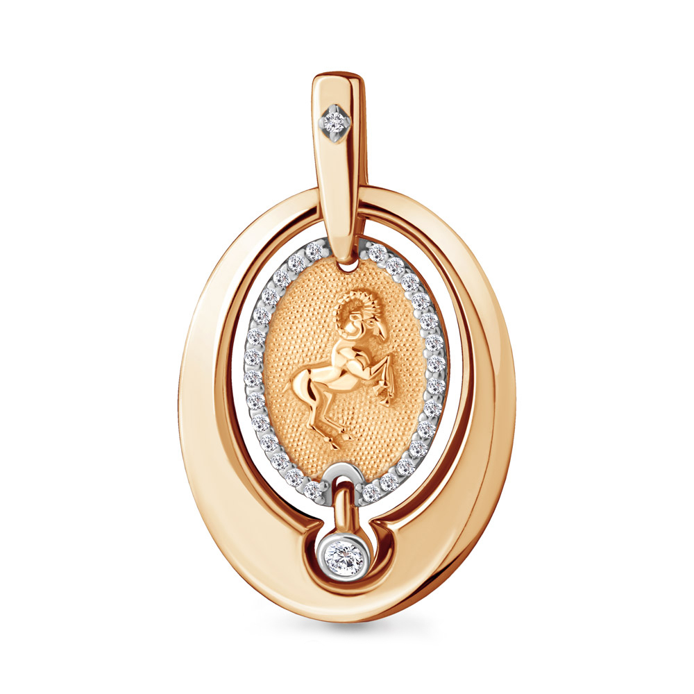 

Подвеска из серебра с фианитом Aquamarine 23134А_925_з, 23134А_925_з