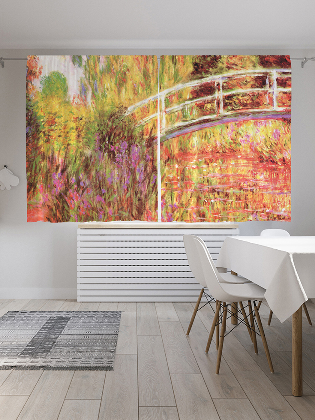 

Шторы с фотопечатью JoyArty "Японский мост" из сатена, 290х180 см