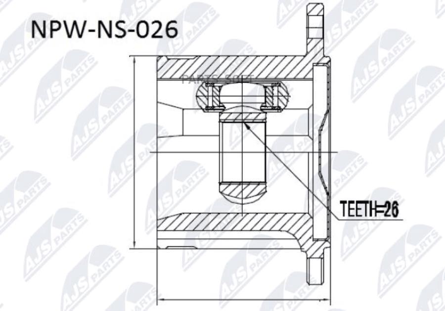 

NTY NPWNS026 Шрус наружный, nissan x-trail t30 00-06 /прав 1шт