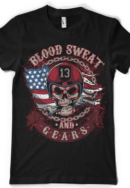 

Футболка унисекс NoBrand CM Blood sweat gears черная XL, Черный, CM Blood sweat gears