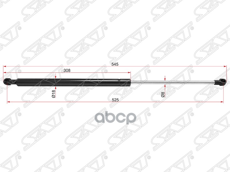 

Амортизатор Крышки Багажника На Стекло Citroen C4 Picasso 07- Lh=Rh Sat арт. ST-8731P1