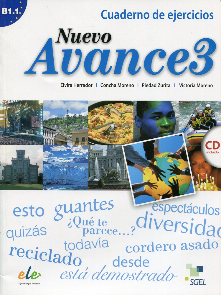 фото Книга nuevo avance 3 cuaderno de ejercicios + cd sgel