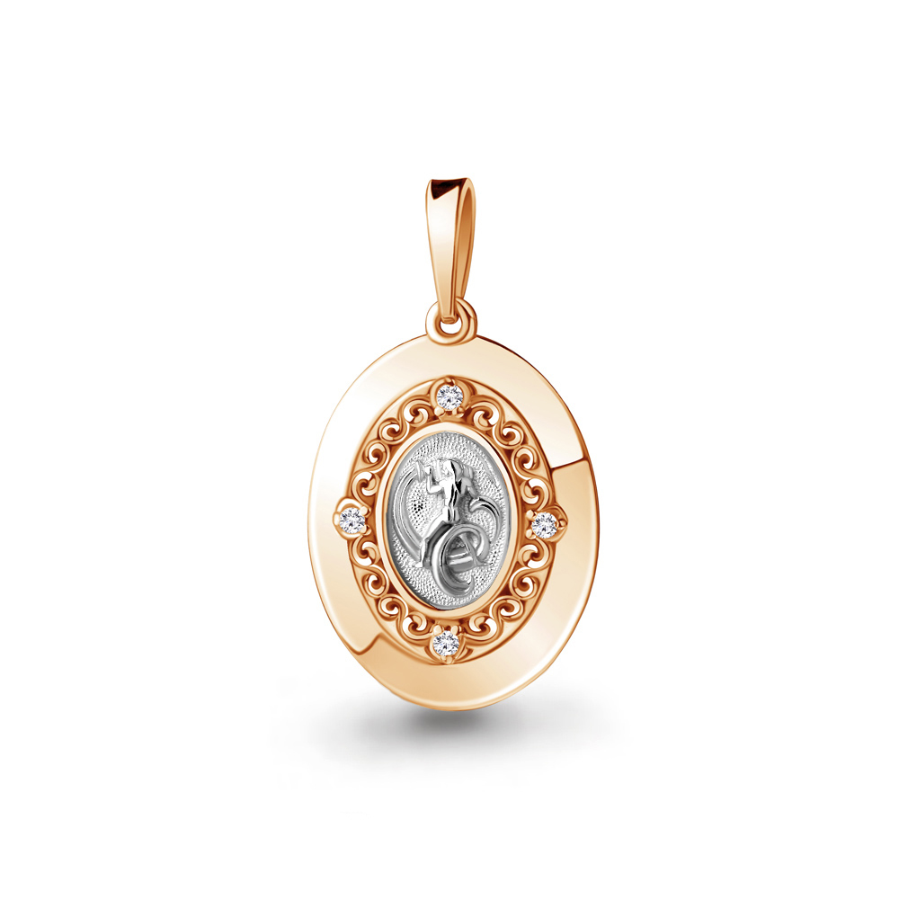 

Подвеска из серебра с фианитом Aquamarine 23110А_925_з, 23110А_925_з