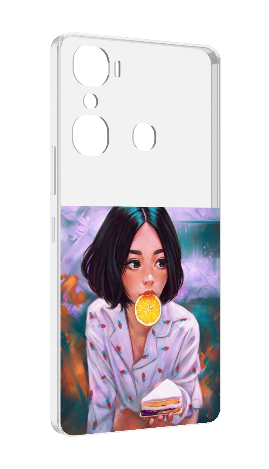 

Чехол MyPads девушка-с-чизкейком женский для Infinix Hot 12 Pro, Прозрачный, Tocco