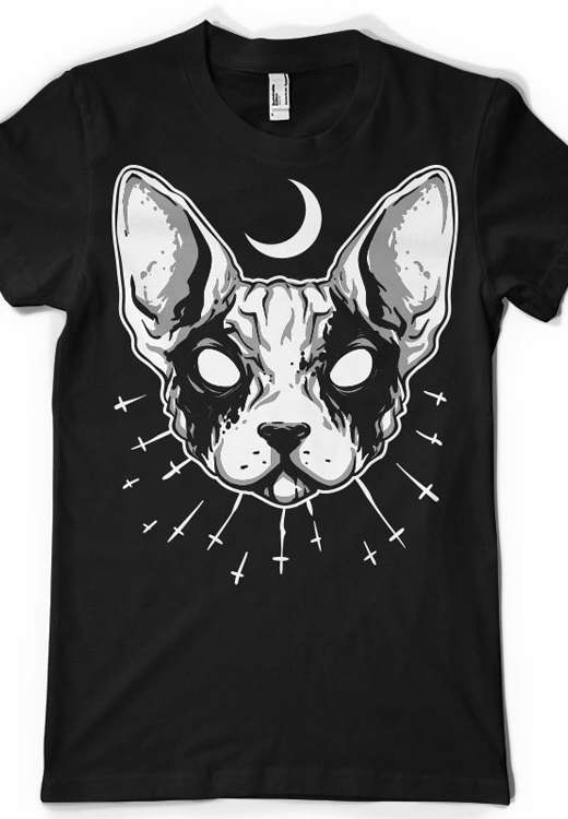 

Футболка унисекс NoBrand CM Black Metal Cat черная M, Черный, CM Black Metal Cat