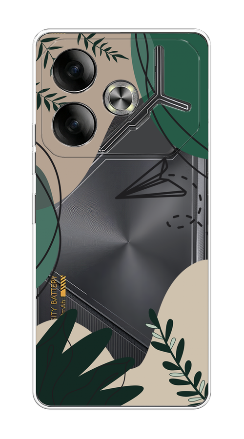 

Чехол на Tecno Pova 6 "Secret Garden", Зеленый;бежевый;черный, 305350-1