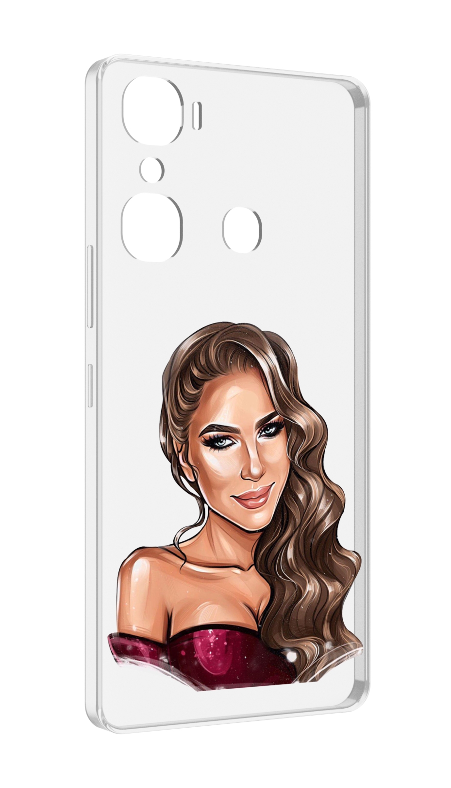 

Чехол MyPads девушка-с-улыбкой женский для Infinix Hot 12 Pro, Прозрачный, Tocco