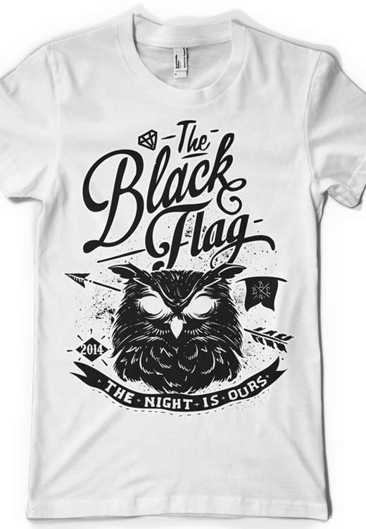 

Футболка унисекс NoBrand CM black flag owl белая XXXL, Белый, CM black flag owl